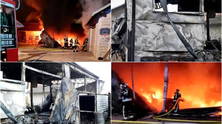 Veliki požar u Lučkom! Gorjela radionica, o&scaron;tećeno čak sedam automobila