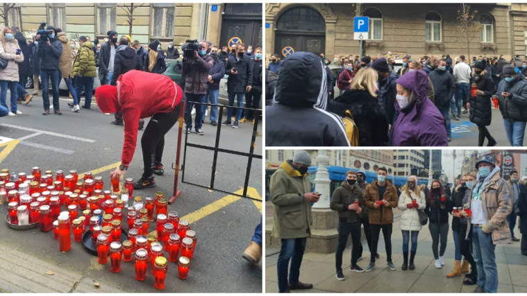 Ispred Ministarstva financija zapalili lampa&scaron;e: 'Svima je ugrožena egzistencija, nitko ne želi ostati bez posla'