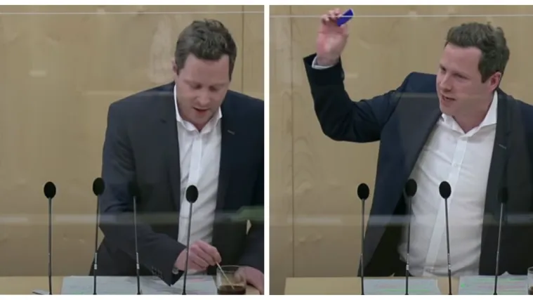 VIDEO Austrijanac u parlamentu na koronu testirao - Coca Colu! Ispala je pozitivna, međutim, napravio je grešku