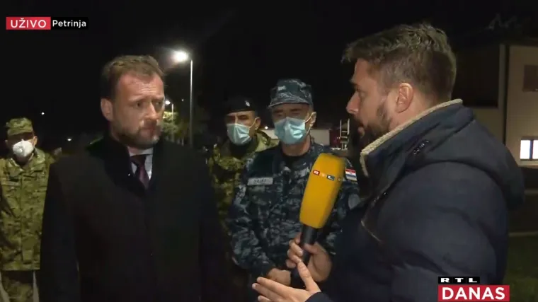 Ministar Banožić gost RTL-a Danas: Usred razgovora s na&scaron;im reporterom novo podrhtavanje tla u Petrinji