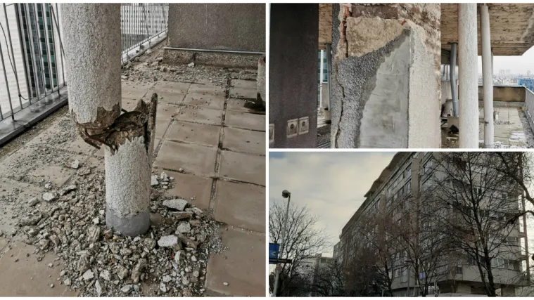 FOTO Ograđena zgrada u Vukovarskoj: Pogledajte u kakvom stanju su stupovi na krovu!