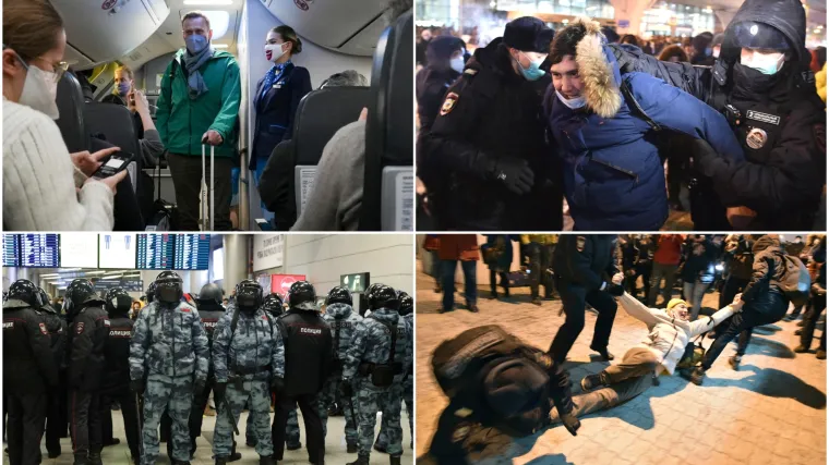 Žestoki Putinov kritičar Navaljni sletio je u Moskvu, najmanje desetak njegovih suradnika je privedeno