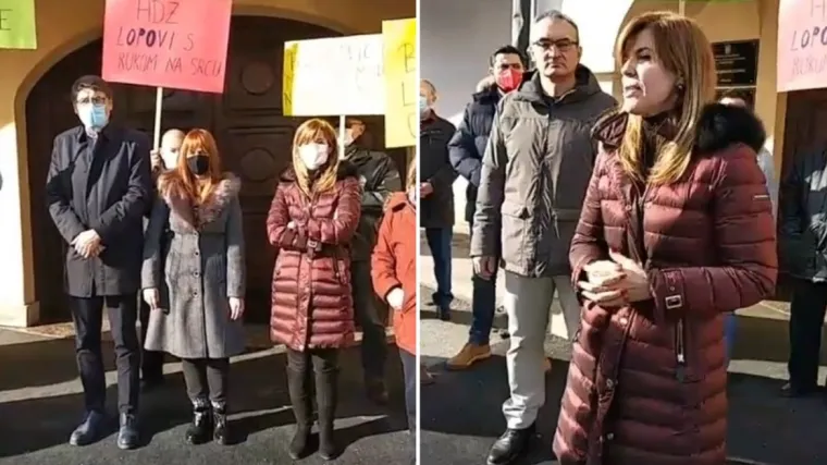 VIDEO SDP-ovci u Požegi tražili ostavku gradonačelnika: 'HDZ ima usađen virus korupcije'