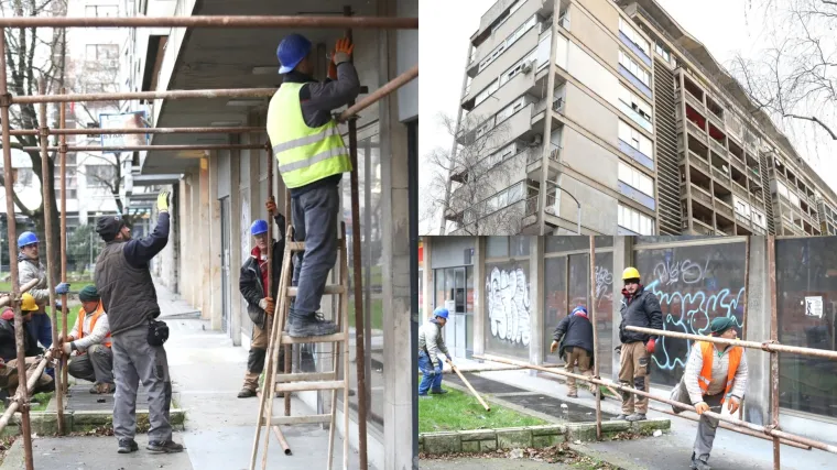 Armirane betonske konstrukcije te&scaron;ke vi&scaron;e od 200 tona prijete Zagrepčanima: Napokon počela sanacija zgrade u Vukovarskoj