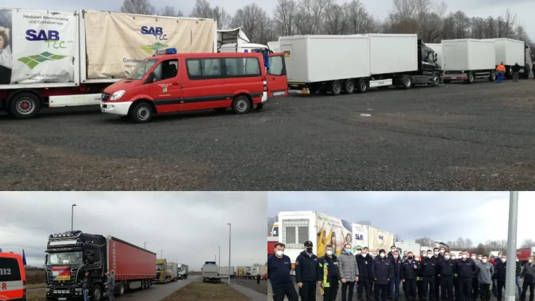 Veliko srce njemačkih vatrogasaca: U Glinu stigli sa 16 kamiona i &scaron;lepera pomoći, dopremili i 17 kontejnera