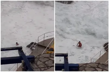 Dubrovčanin se okupao u moru za vrijeme ogromnih valova