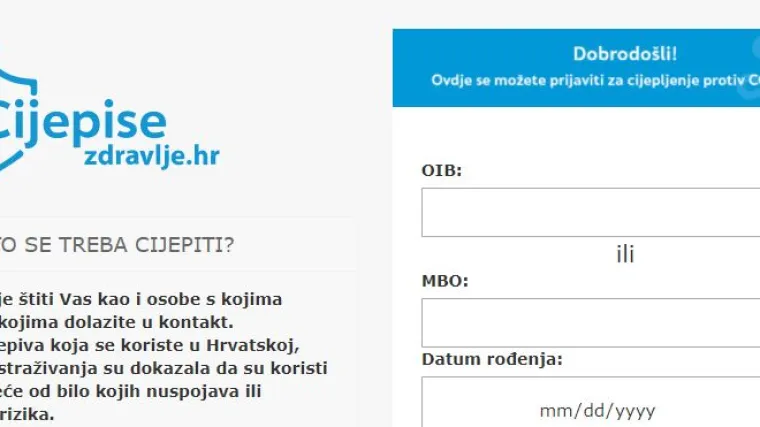Pu&scaron;tena je stranica za prijavu cijepljenja protiv Covida-19 u probni rad - provjerili smo kako funkcionira