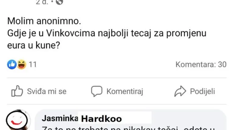 Pitao gdje je u Vinkovcima najbolji tečaj za promjenu eura pa dobio odgovor koji će se prepričavati
