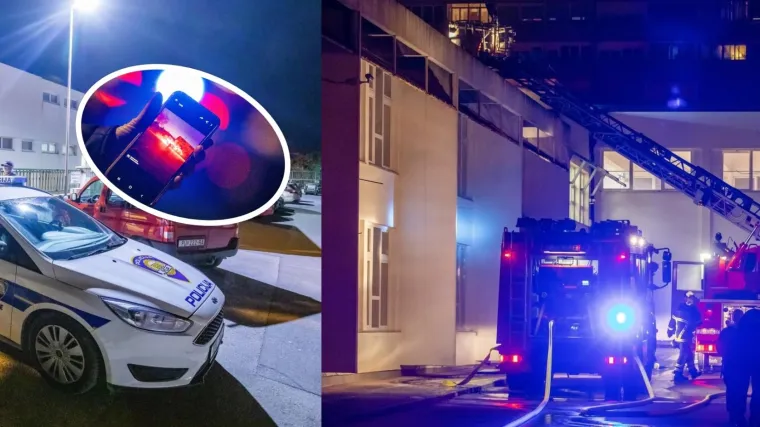 FOTO Veliki požar izbio u pulskoj osnovnoj &scaron;koli: Netko je na nju bacio baklju?