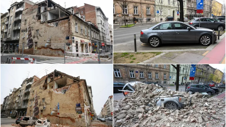 FOTO Godinu dana od potresa u Zagrebu: Kako je grad izgledao tada, a kako danas - ista mjesta godinu kasnije