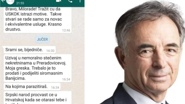 Pupovac na Facebooku objavio kako ga je Milanović izvrijeđao u porukama: 'Srpski narod će procvasti kad se tebe otarasi'