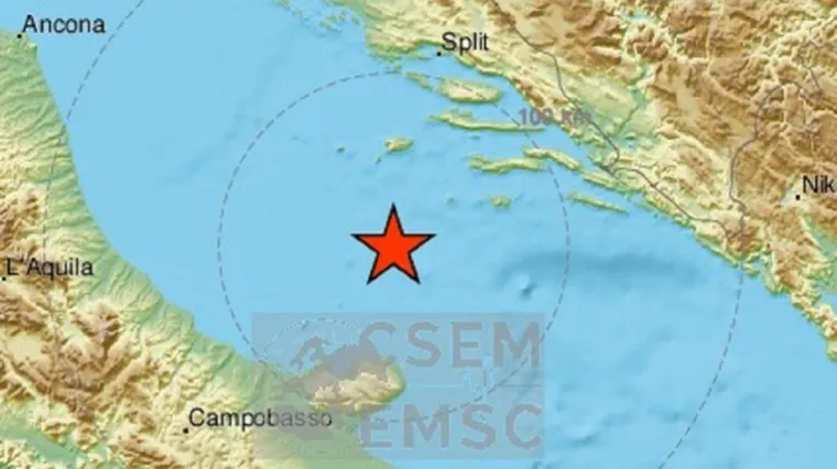 Novi potres s epicentrom u Jadranskom moru: Osjetio se u Splitu, &Scaron;ibeniku, Zadru...
