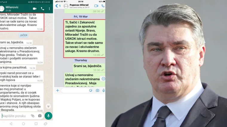 Milanović nastavlja sa žestokom paljbom! Objavio cijelu poruku upućenu Pupovcu: 'Falsificirao je na&scaron;u korespondenciju'