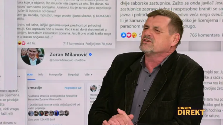 Dražen Lalić u RTL Direktu: 'Milanović je u razredu huligan i mangup, a Plenković je predsjednik i odlika&scaron;'
