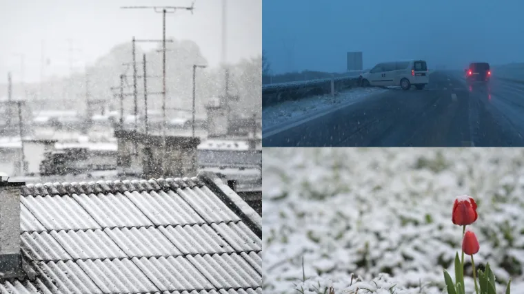 FOTO Stigla hladna fronta! U Zagrebu pada snijeg, iz HAK-a poručuju: 'Ne krećite na put bez zimske opreme'