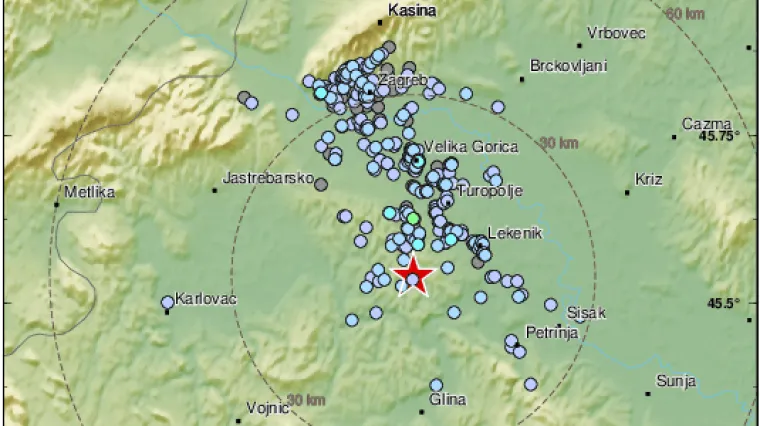 'Prvo zvuk, pa lagani udar'; Epicentar južno od Zagreba