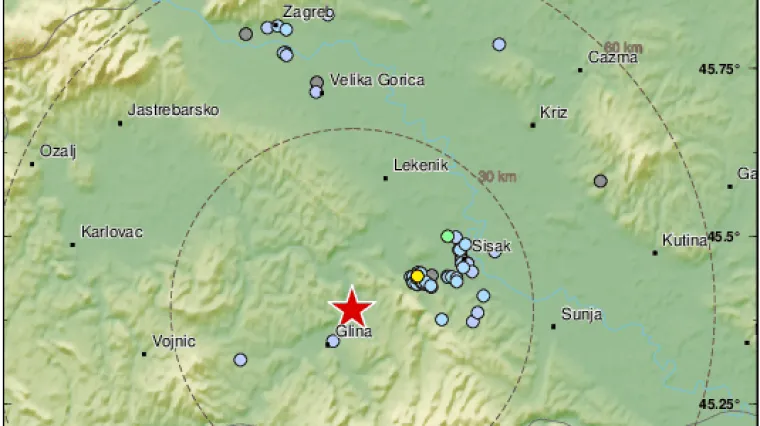 Novi potres magnitude 2,4 kod Siska: 'Kako na tako mali potres da mi se kuhinja zatrese'