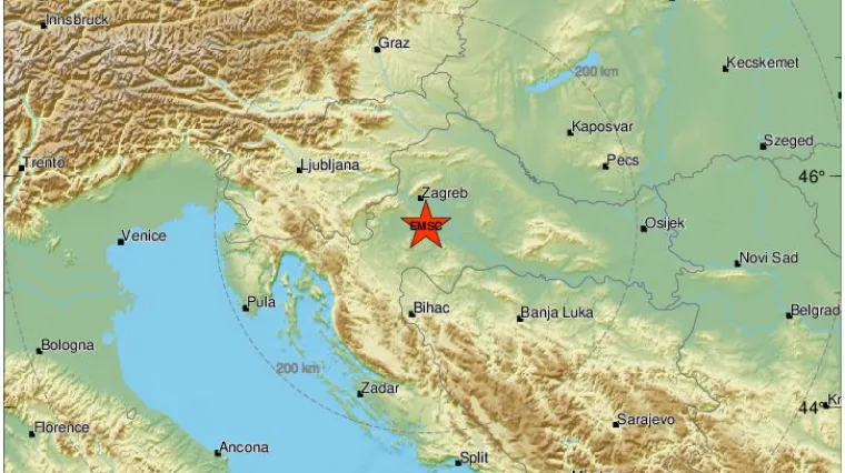 Magnituda 2,6, a epicentar 16 km od Velike Gorice; 'Kao detonacija bombe'