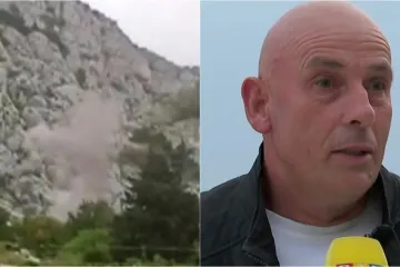 U Omišu se jučer dogodila bizarna nesreća zbog miniranja stijena, svjedok za RTL: 'To je bilo puno nebo kamenja'
