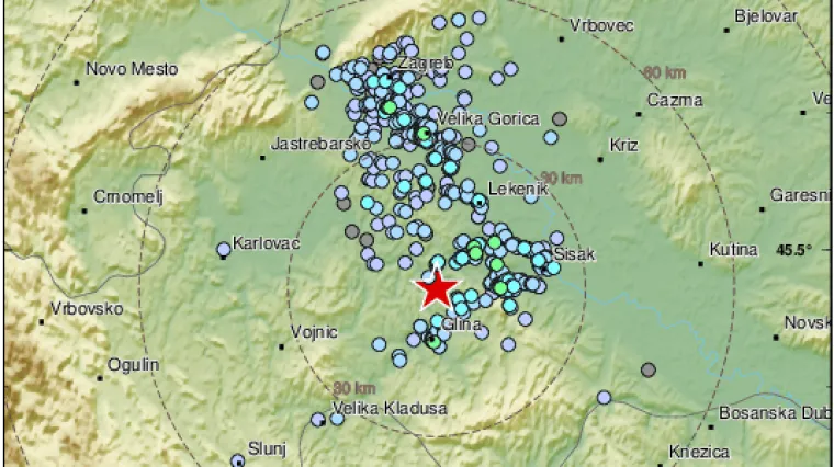 Jačina je bila 2,7 po Richteru, a epicentar u blizini Petrinje
