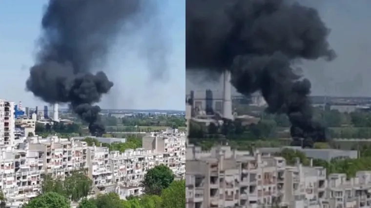 VIDEO Požar u reciklažnom dvori&scaron;tu u Novom Zagrebu! Vidio se ogroman stup crnog dima