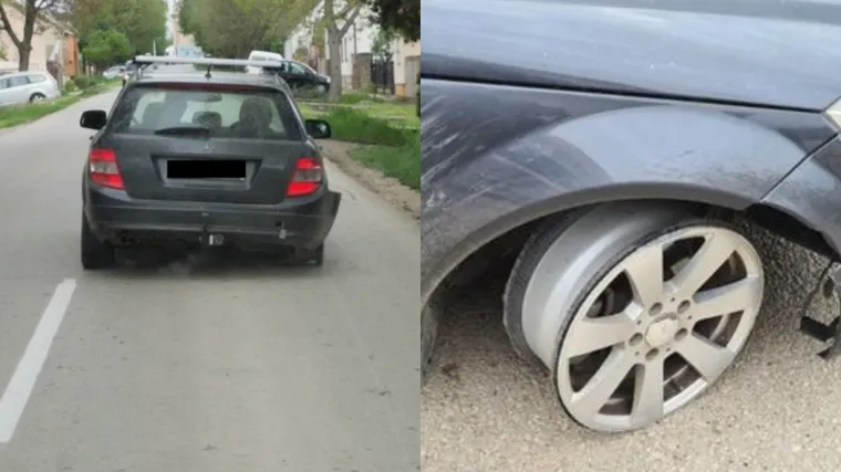 Kakav lik! U selu kraj Vinkovaca pijan vozio bez dvije gume: Kaznili ga s 12 tisuća kuna i oduzimanjem vozačke