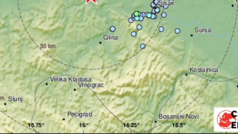 Dva manja potresa probudila građane sredi&scaron;nje Hrvatske: 'Bome se osjetio, zadrmao krevet'