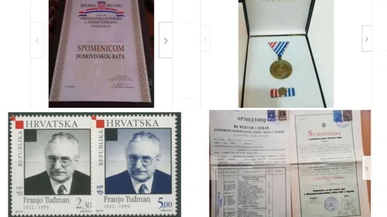 Želite Spomenicu Domovinskog rata s Tuđmanovim potpisom? Ili medalju za Oluju? Ebay nudi sve