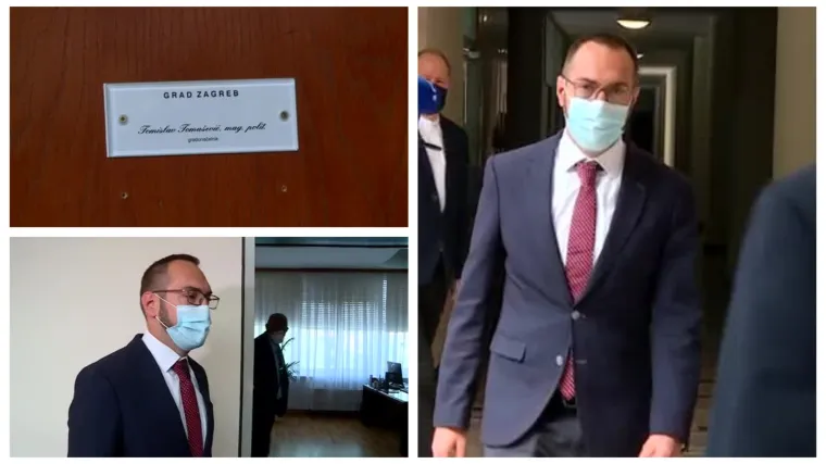 Pogledajte prvi ulazak Toma&scaron;evića u novi ured: 'Na ovu kravatu nemojte se naviknuti...'