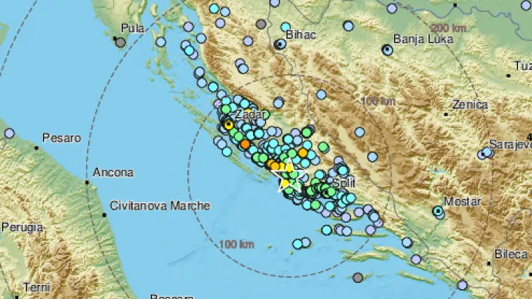 Animacija na karti pokazuje kojom brzinom su građani nakon potresa otvarali aplikaciju LastQuake, &scaron;irilo se poput požara