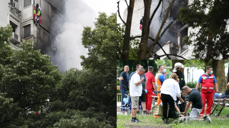 VIDEO/FOTO Gorio stan u Novom Zagrebu. U Trnskom je izbio veliki požar: 'Vatra je zahvatila jo&scaron; nekoliko stanova'