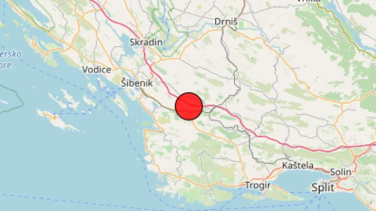 Potres magnitude 2,6 prema Richteru zatresao područje kod &Scaron;ibenika