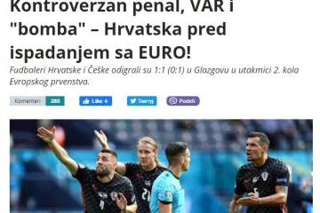 Evo što srpski mediji pišu nakon remija Hrvatske i Češke