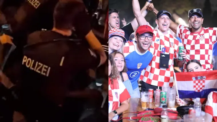 Navijači u Frankfurtu iza&scaron;li na ulice nakon pobjede Vatrenih: Njemačka policija slavila s Hrvatima