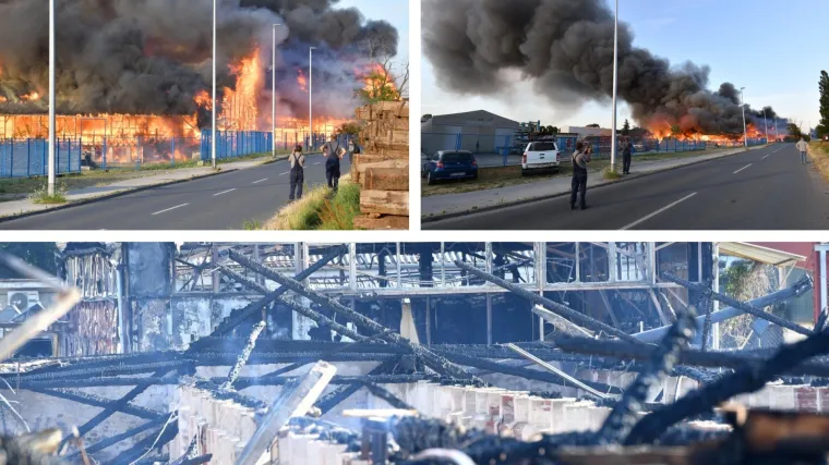 Policija traži krivca za veliki požar koji je uznemirio Čakovec: Potpuno izgorjeli drveni objekti i inventar skladi&scaron;ta