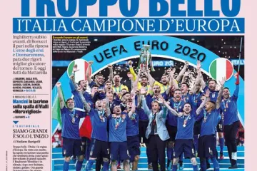 Naslovnice talijanskih medija nisu ovako izgledale preko 50 godina: 'Prelijepo. Mi smo prvaci'