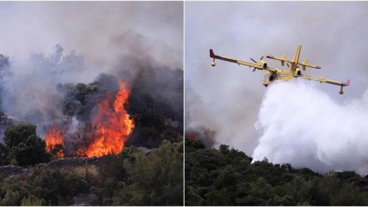 Uga&scaron;en požar nedaleko Trogira