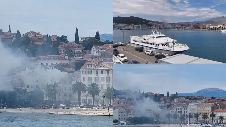 FOTO, VIDEO Požar u centru Splita! Vatra je zahvatila stan, na terenu je &scaron;est vatrogasnih vozila