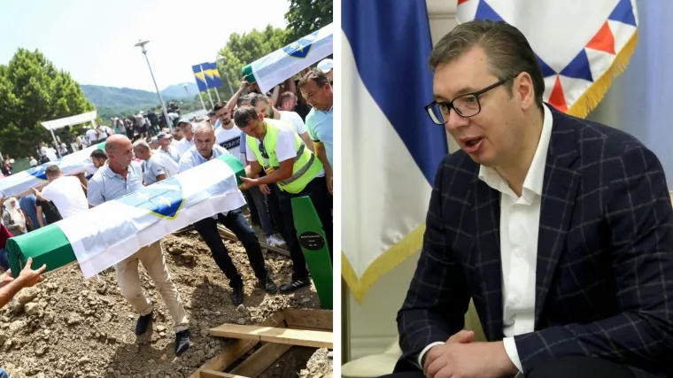 Vučić: 'Prikazali su snimke strijeljanja ljudi u Srebrenici. Za&scaron;to tada nije traženo ukidanje RTS-a?'