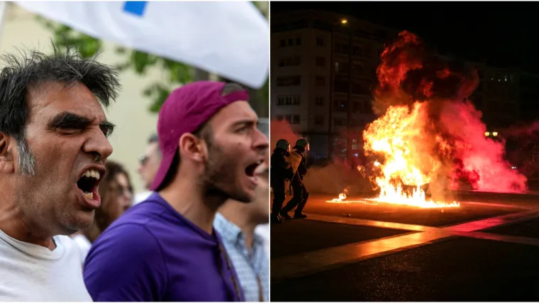 Diljem Europe sukobi policije i protivnika obveznog cijepljenja: Letjeli molotvoljevi kokteli, policija uzvraćala suzavcem