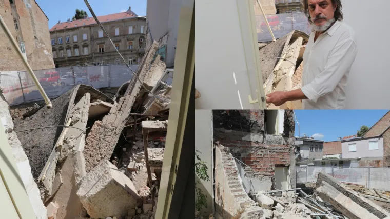 FOTO Uru&scaron;io se dio zgrade u centru Zagreba: 'Srećom da sam oti&scaron;ao na kavu jer sam u ovoj prostoriji radio i boravio'