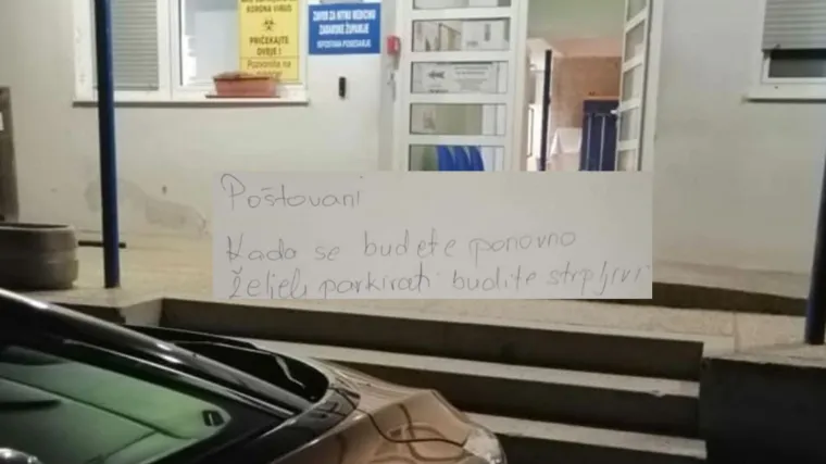 Tri se noći parkirao ispred ulaza Hitne pomoći, evo &scaron;to su mu poručili djelatnici: 'Kada dođemo s intervencije...'