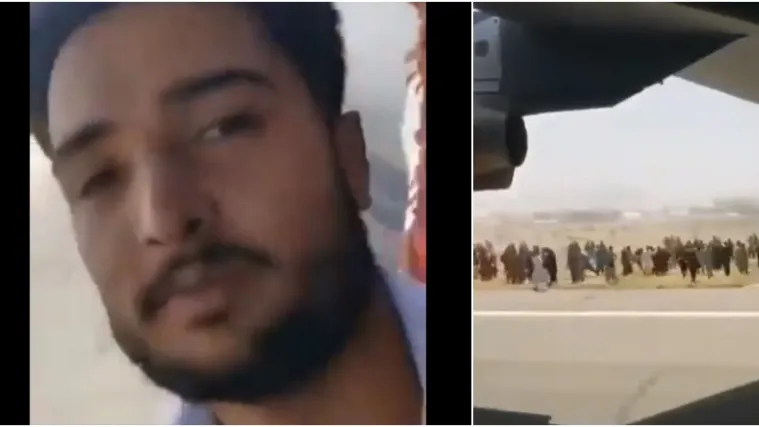 &Scaron;OKANTNI VIDEO Mladi Afganistanac snimao polijetanje američkog aviona iz Kabula. On je bio na kotačima