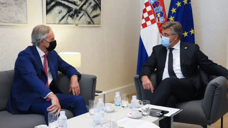 Biv&scaron;i britanski premijer susreo se s Plenkovićem: U Banskim dvorima razgovarali o nizu tema