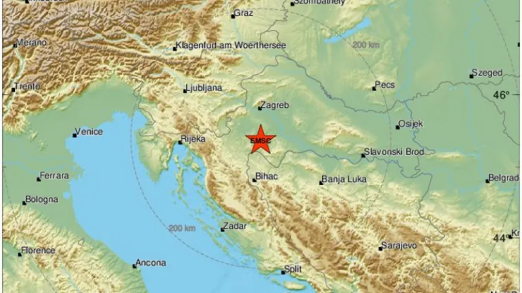 Umjeren potres kod Gline: Magnituda je iznosila 3,1 prema Richteru