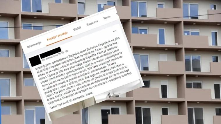 Splićanka objavila nadrealan oglas: &lsquo;Iznajmljujem stan samo rimokatolicima. Može i mladi par, ali nema sno&scaron;aja prije braka'