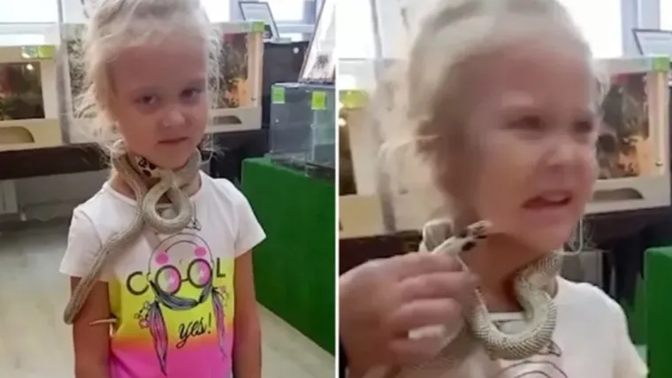 UZNEMIRUJUĆE Djevojčici u zoolo&scaron;kom stavili otrovnicu oko vrata: Ugrizla ju je, objavljena i snimka