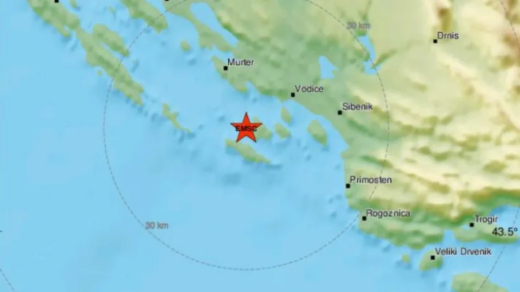 Potres zatresao &Scaron;ibenik: 'Kao eksplozija, kratko i bučno! Dosta se osjetio'