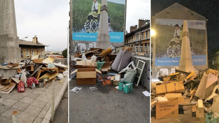 (FOTO) Piramida smeća na riječkoj Piramidi; Sramotno pona&scaron;anje neodgovornih građana