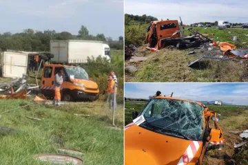 Sekunde su im spasile život! Kamion se u punoj brzini zabio u njihovo vozilo između Jaske i Karlovca na A1